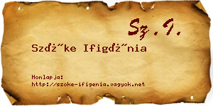 Szőke Ifigénia névjegykártya
